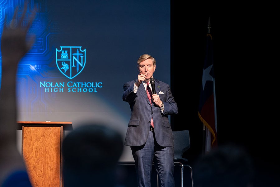a senator asks a question